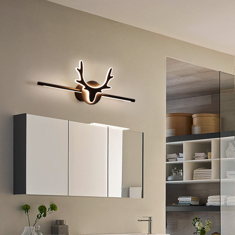 Antlers LED Mirror Front Light Modern Simple Vanity Light with Acrylic Shade for Bathroom