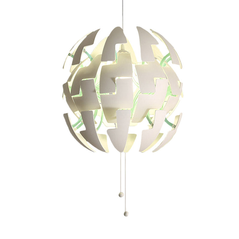 Pendule de fleur acrylique moderniste 1 bulbe plafond plafond s'accompagnement en blanc avec chaîne de traction