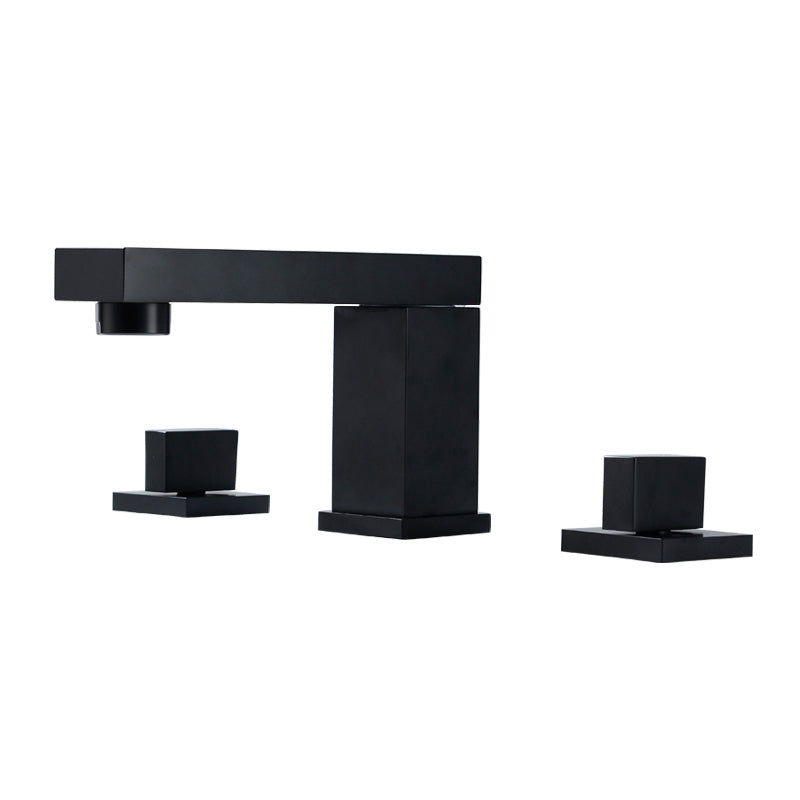 Contemporary Bathroom Faucet Deck Mounted Copper Two Handle Swivel Roman Tub Faucet Set