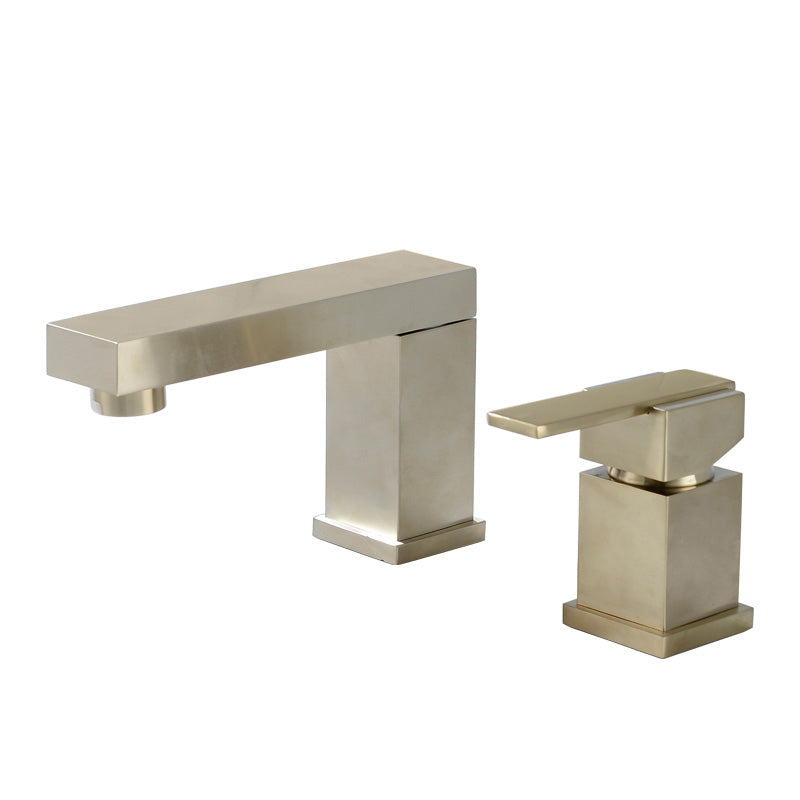 Contemporary Bathroom Faucet Deck Mounted Copper Two Handle Swivel Roman Tub Faucet Set