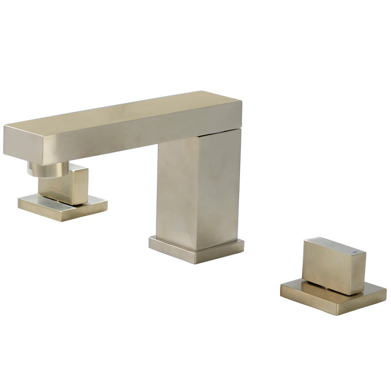 Contemporary Bathroom Faucet Deck Mounted Copper Two Handle Swivel Roman Tub Faucet Set