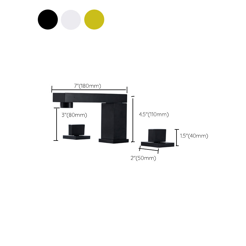 Contemporary Bathroom Faucet Deck Mounted Copper Two Handle Swivel Roman Tub Faucet Set