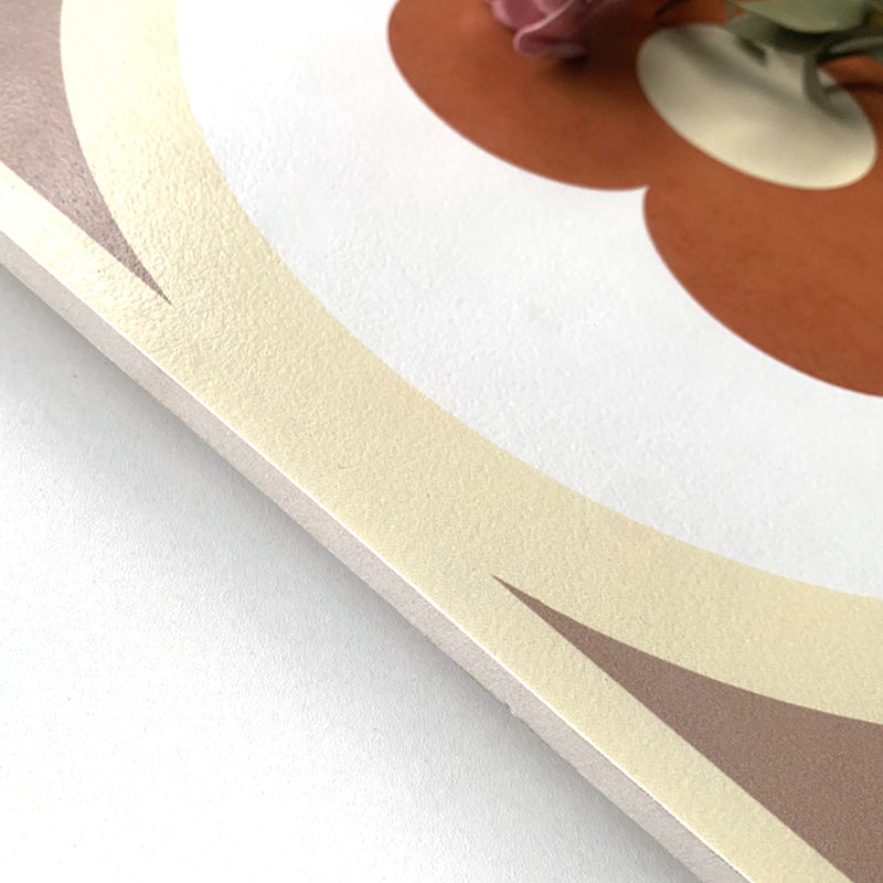 Modern Style Floor Tile Floral Print Square Straight Edge Waterproof Floor Tile