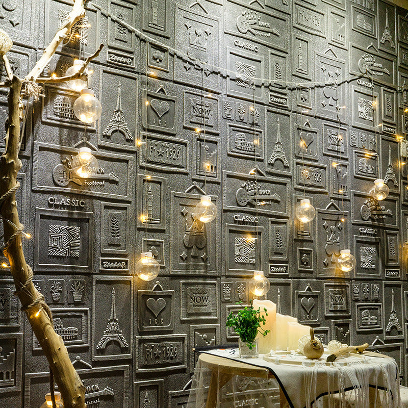 Indoor Wall Paneling 3D Print Peel and Stick Waterproof Wall Panel