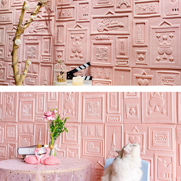 Indoor Wall Paneling 3D Print Peel and Stick Waterproof Wall Panel