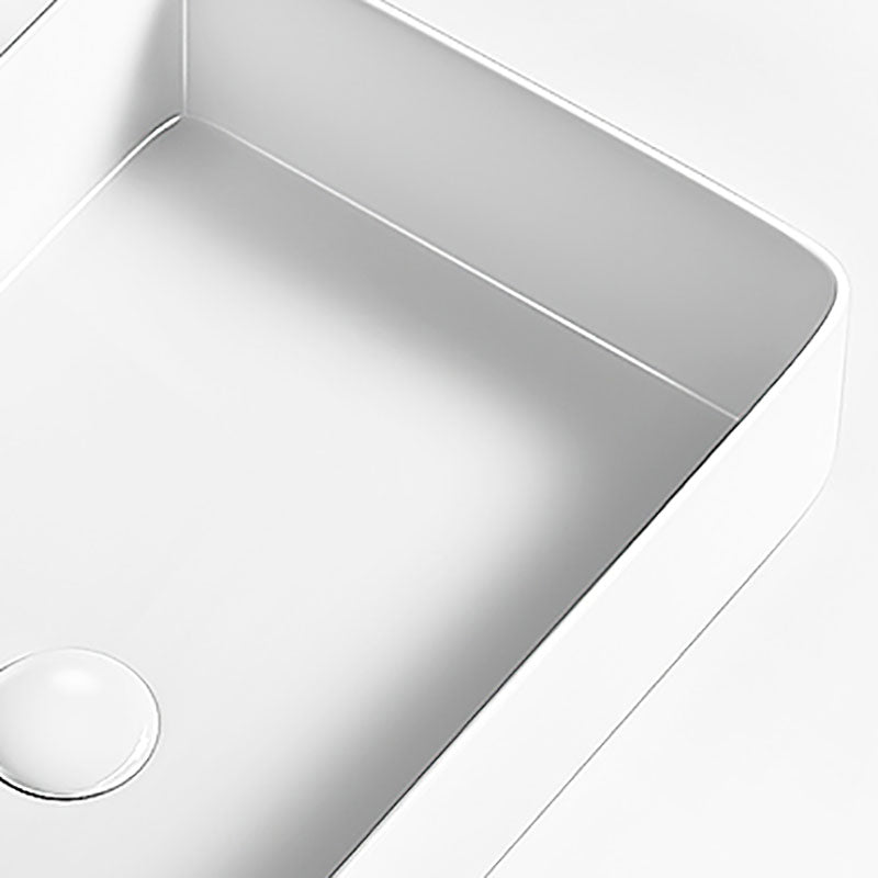 Modern Vessel Bathroom Sink Porcelain Shut-Off Valve Included Basin Sink