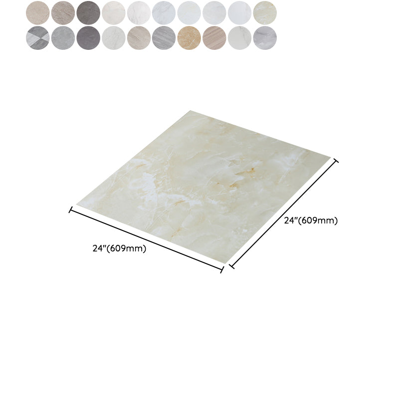 Peel and Stick PVC Flooring Smooth Marble Look Fireproof Vinyl Flooring
