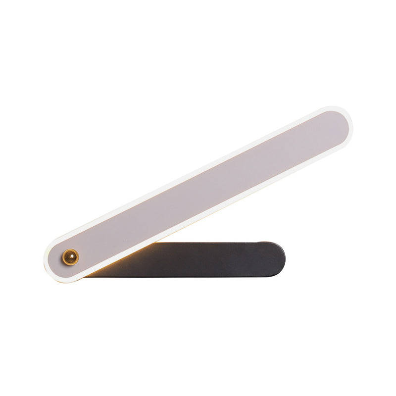 Hour Mur Moup Fixture Modernisme Acrylique Éclairage d'applications à LED noir et blanc en lumière blanche / chaude