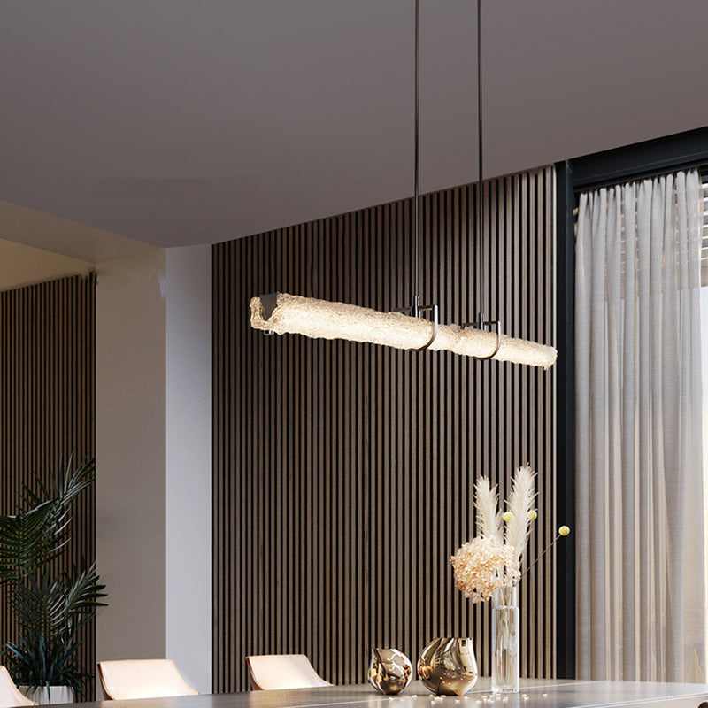 Glass Shade Hanging Island Lights Modern LED Island Lighting Ideas for Kitchen