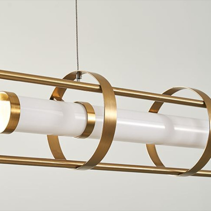 Kitchen Glass Shade Ceiling Pendant Light Modern Gold Shade Chandelier Lamp