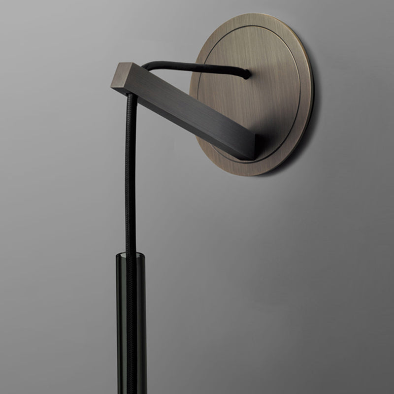 Modernism Wall Sconce Glass Wall Light Fixture in Black for Bedroom
