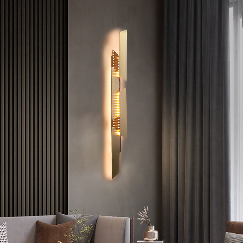 Metal Sconce Light Fixtures Gold Wall Mounted Lights for Bedroom