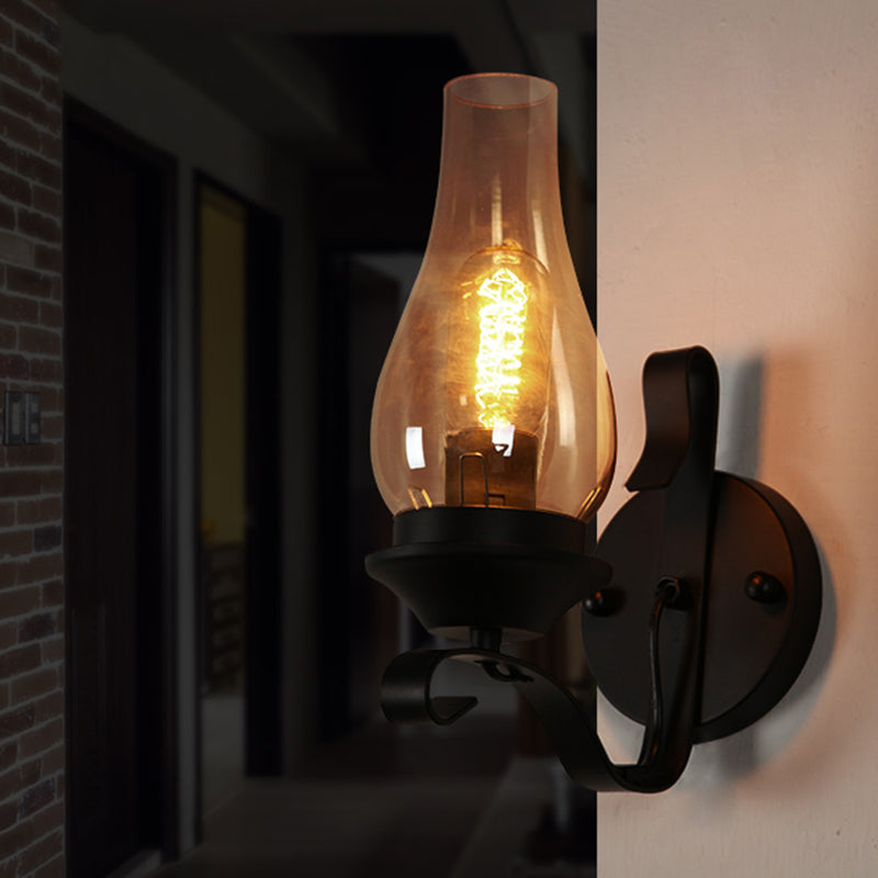 Industrial Metal Wall Sconce Lighting 1-Light Wall Mounted Lights for Dining Room