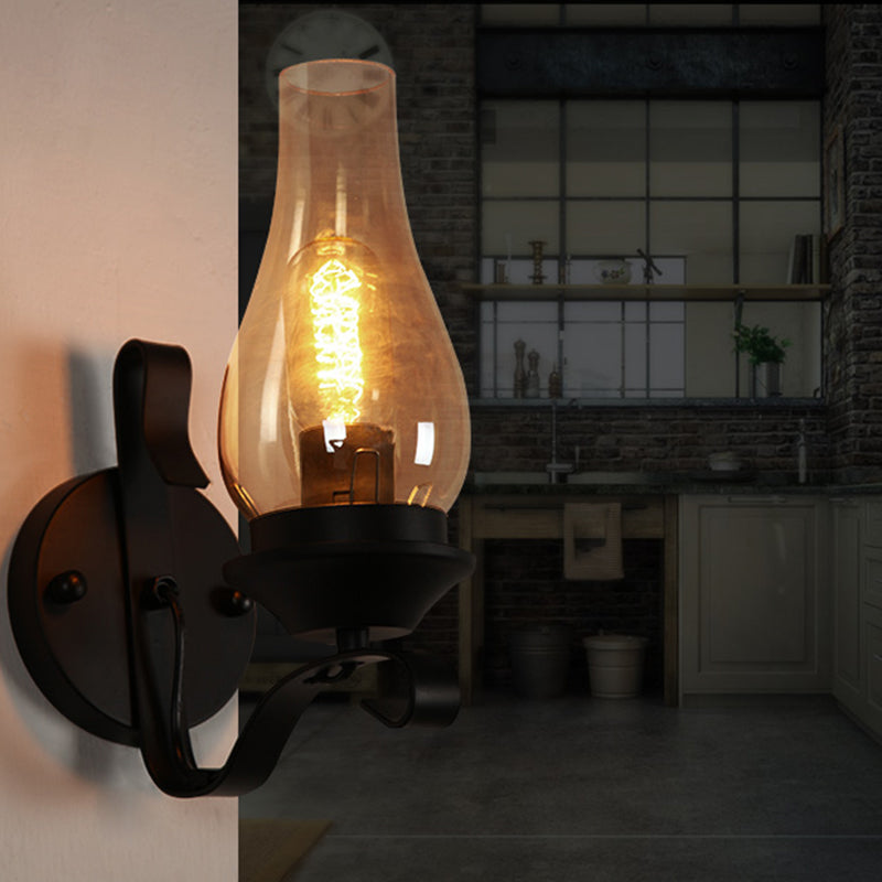 Industrial Metal Wall Sconce Lighting 1-Light Wall Mounted Lights for Dining Room