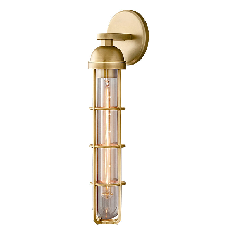 Modernism Glass Wall Mounted Sconce Gold/Black Wall Light for Foyer