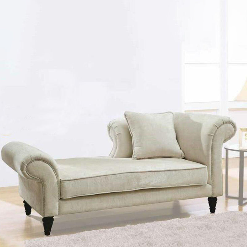 Faux Leather/Fabric Accent Chair Traditional Flared Arms Chaise