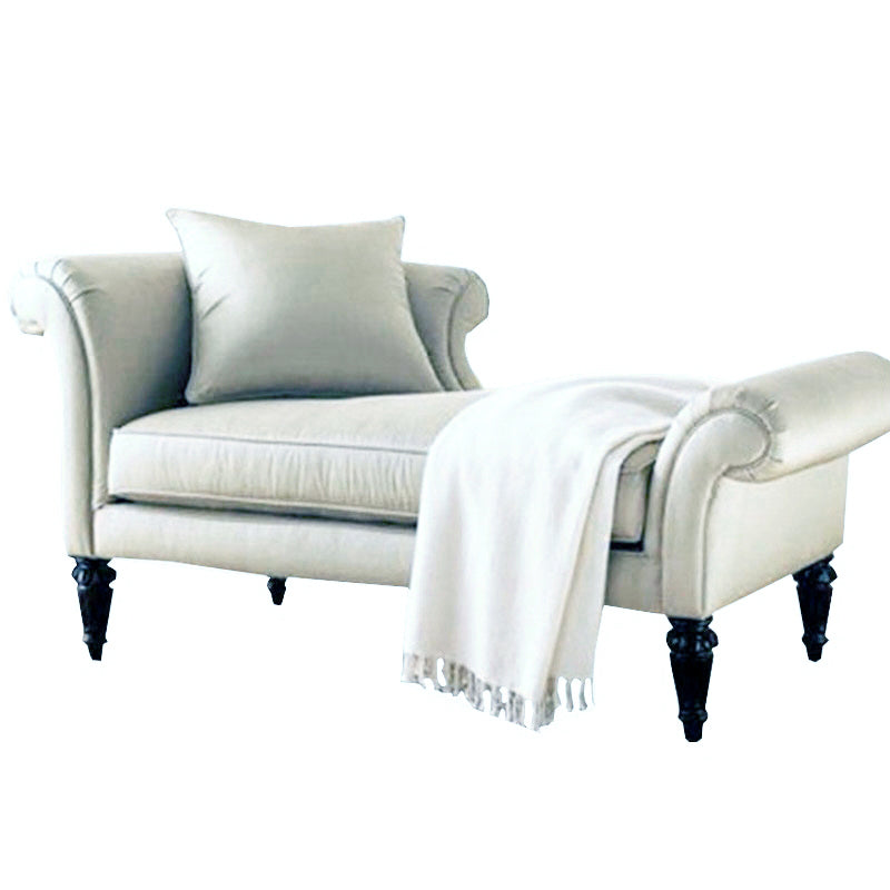 Faux Leather/Fabric Accent Chair Traditional Flared Arms Chaise
