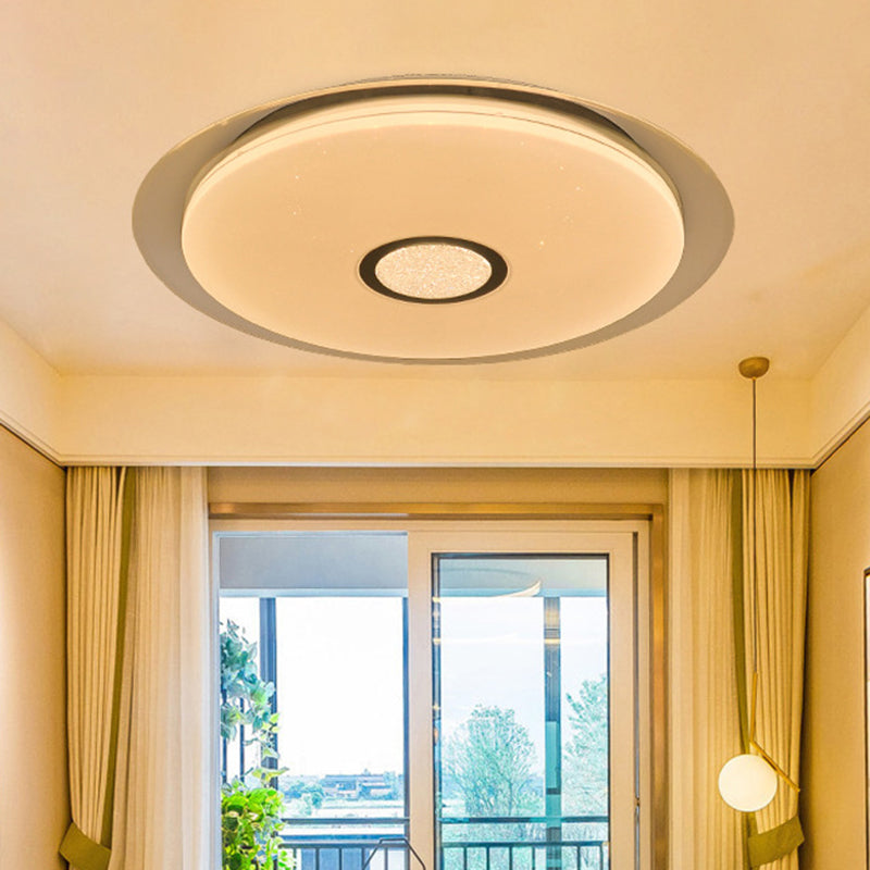 Lámparas incrustadas de tambor blanco soporte integrado moderno LED acrílico, luz blanca / natural, adecuado para Sala de estar