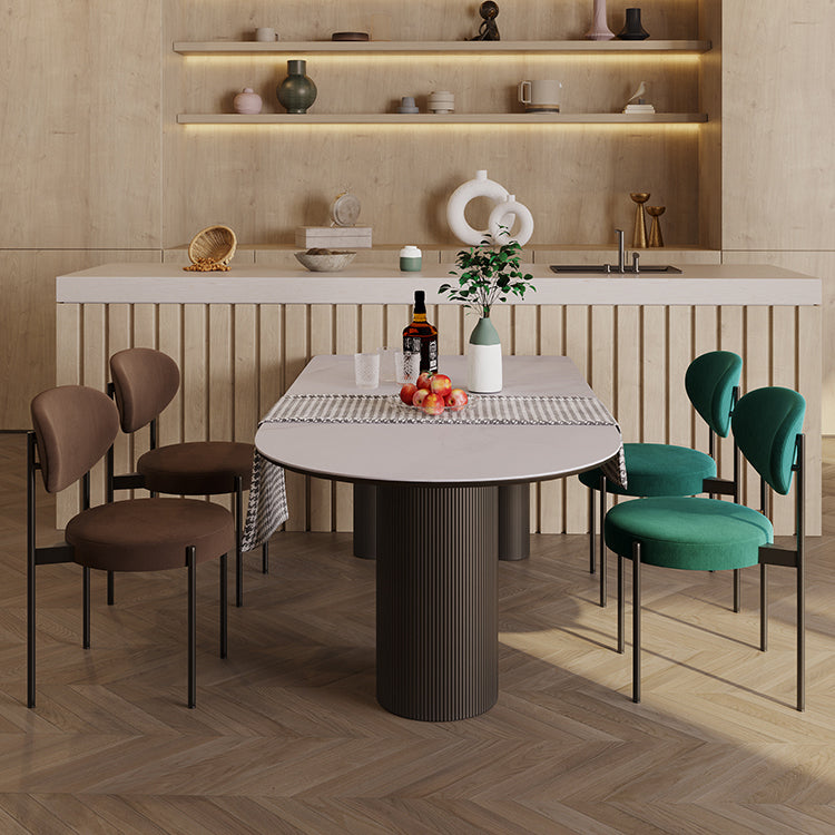 Free Form Dining Table for Home Modern Dinette Table with 3 Legs