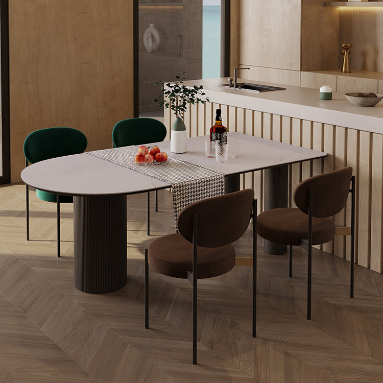 Free Form Dining Table for Home Modern Dinette Table with 3 Legs
