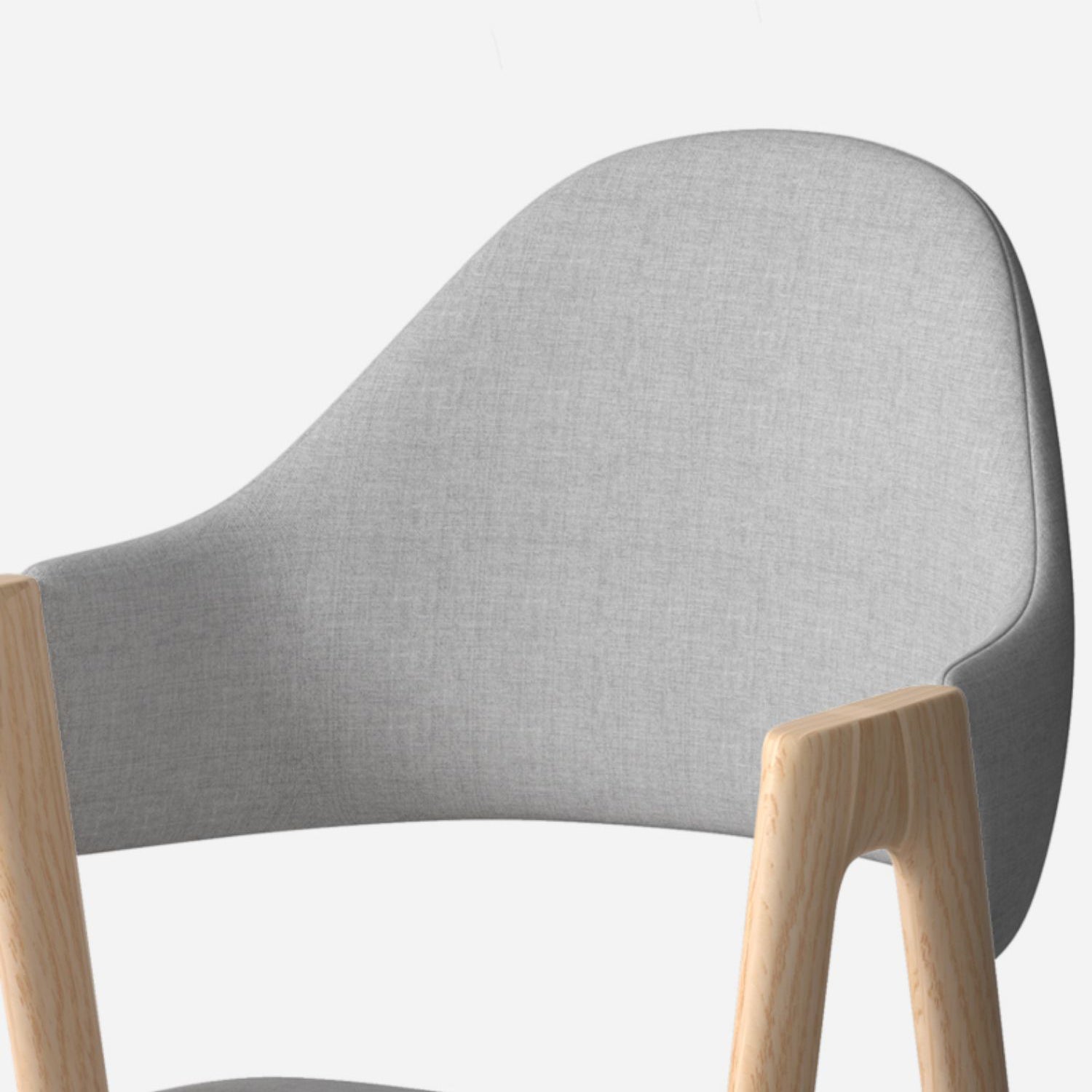 Contemporary Upholstered Arm Chair Open Back Home Dining Chair