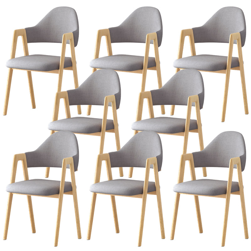 Contemporary Upholstered Arm Chair Open Back Home Dining Chair