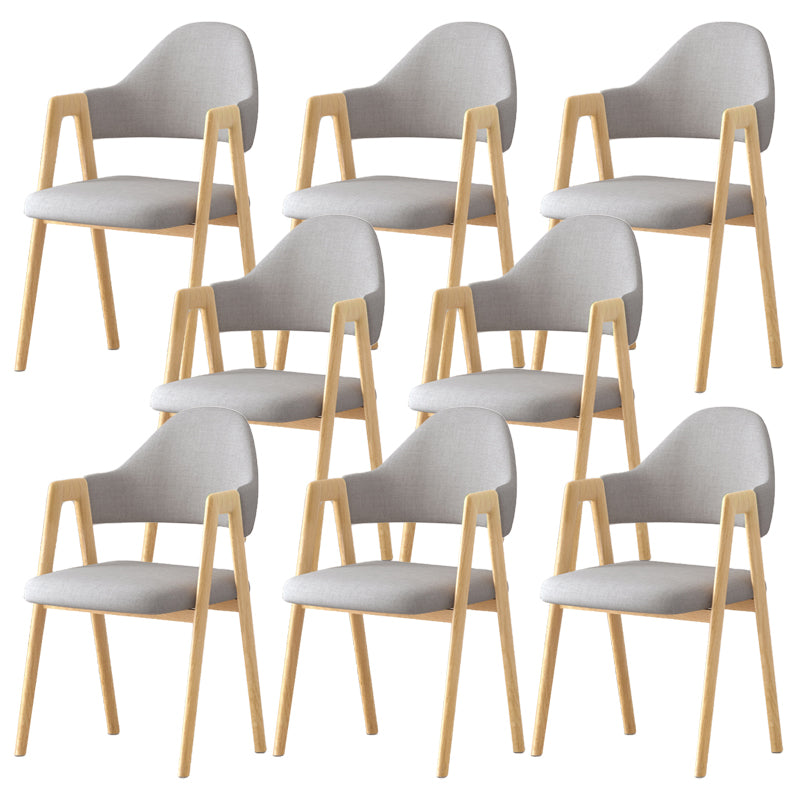 Contemporary Upholstered Arm Chair Open Back Home Dining Chair
