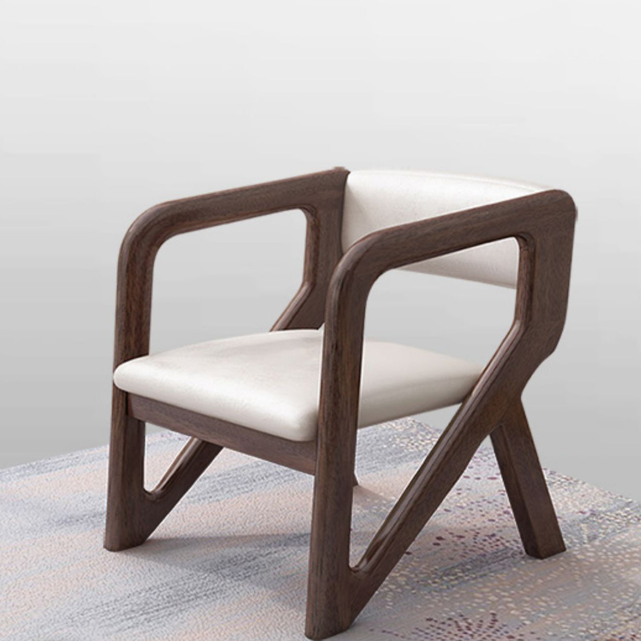 Open Back Arm Chairs Solid Wood Dining Chairs for Dining Room