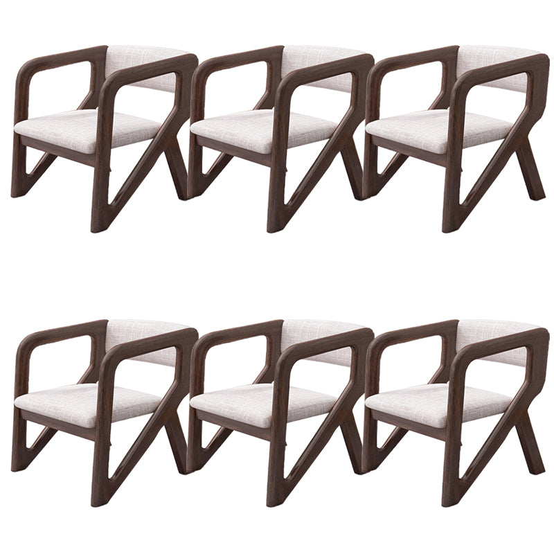 Open Back Arm Chairs Solid Wood Dining Chairs for Dining Room