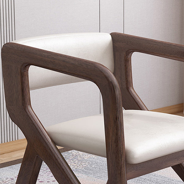 Open Back Arm Chairs Solid Wood Dining Chairs for Dining Room