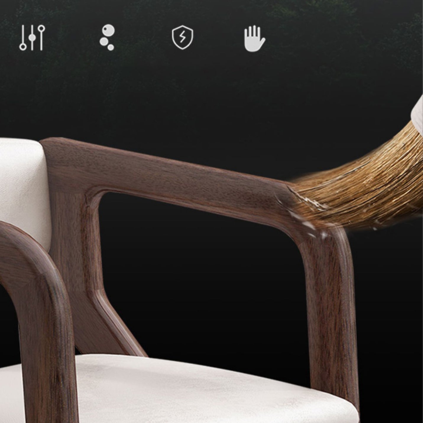 Open Back Arm Chairs Solid Wood Dining Chairs for Dining Room