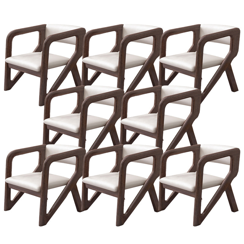 Open Back Arm Chairs Solid Wood Dining Chairs for Dining Room