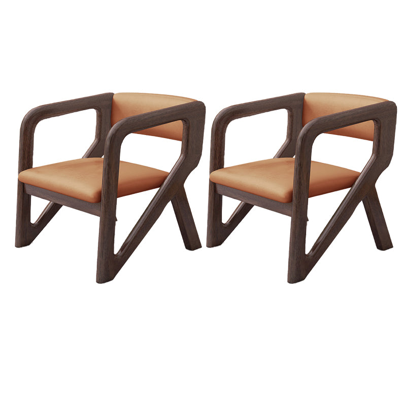 Open Back Arm Chairs Solid Wood Dining Chairs for Dining Room