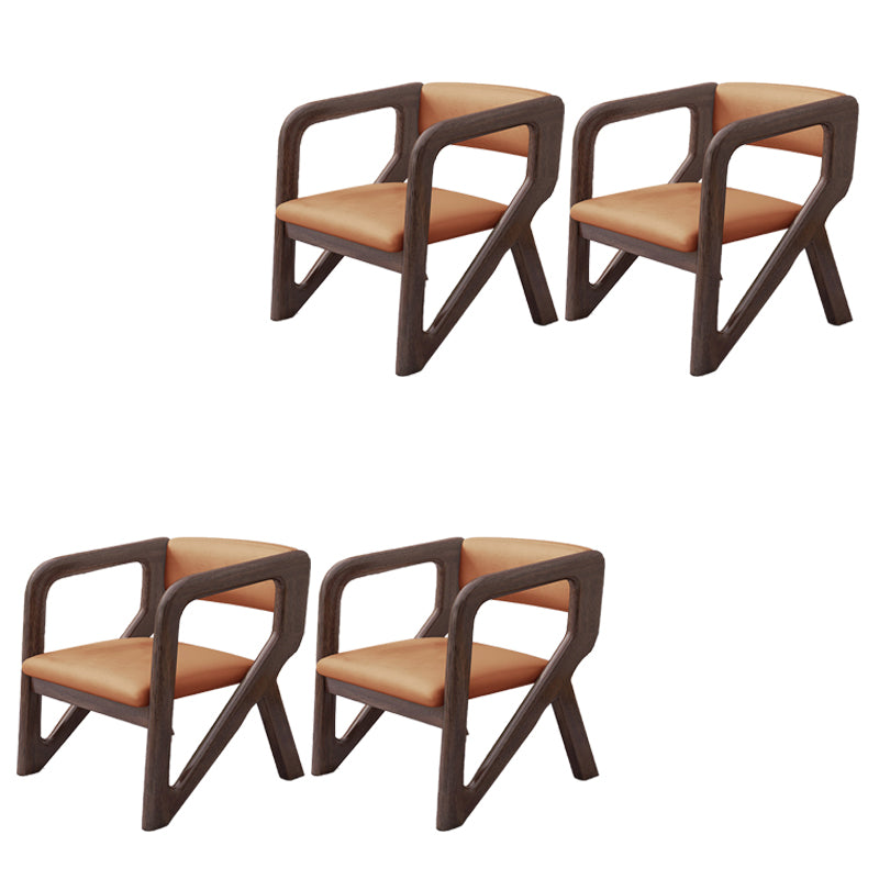 Open Back Arm Chairs Solid Wood Dining Chairs for Dining Room