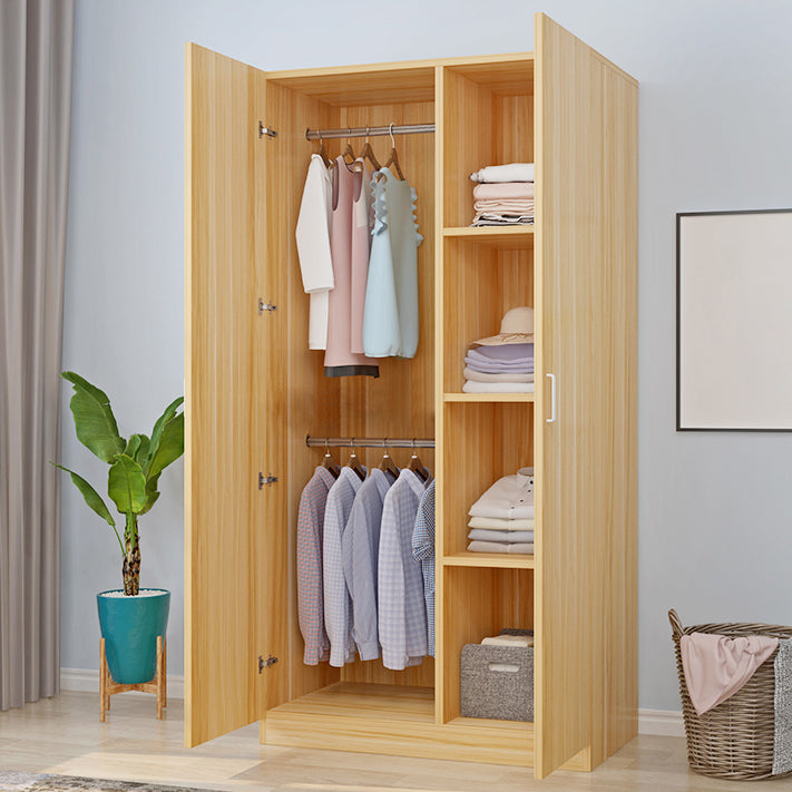 Modern Style Wardrobe Closet Manufactured Wood Shelved Kids Closet with Garment Rod