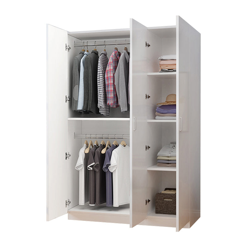 Modern Style Wardrobe Closet Manufactured Wood Shelved Kids Closet with Garment Rod
