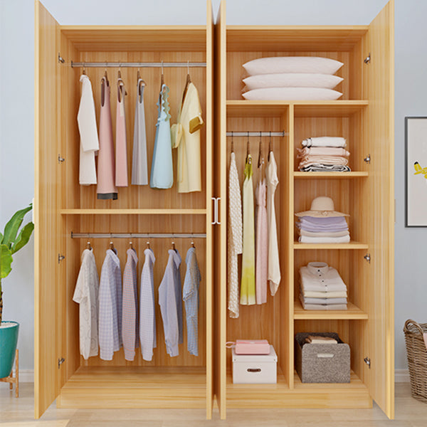 Modern Style Wardrobe Closet Manufactured Wood Shelved Kids Closet with Garment Rod