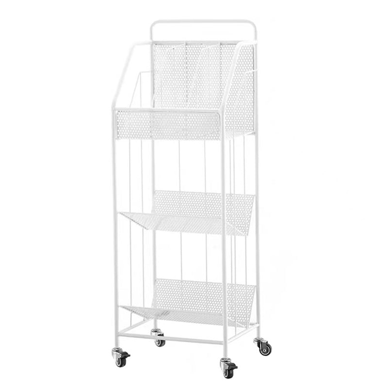 Industrial Freestanding Standard Kids Bookcase Metal Bookshelf in Matte