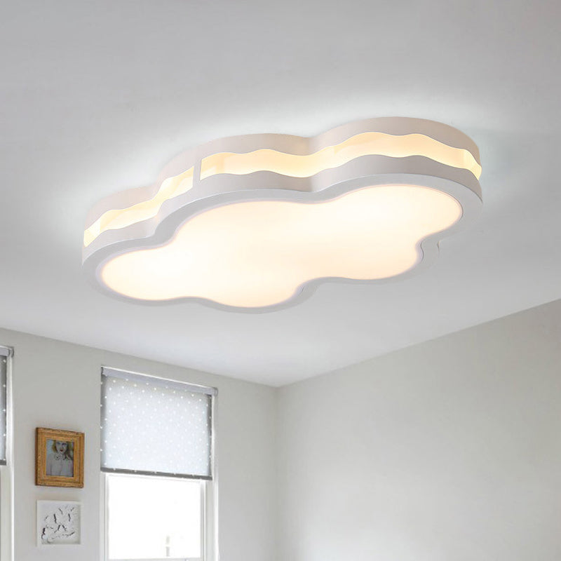 White Cloud Unterputzbeleuchtung, moderne LED-Eisenleuchte in Deckennähe mit warmem/weißem Licht für Kinderzimmer, 26"/22,5" W