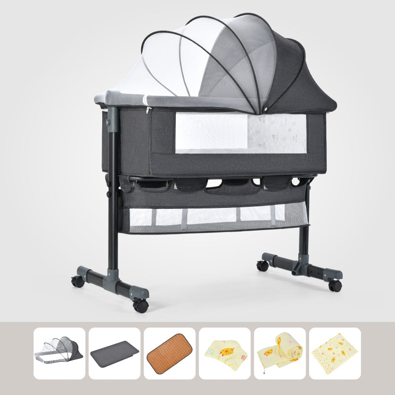 Baby Height Adjustable Bassine Rocking Fabric Beside Bassinet with Washable Mattress