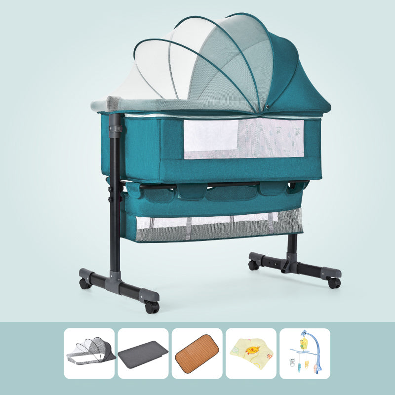 Baby Height Adjustable Bassine Rocking Fabric Beside Bassinet with Washable Mattress