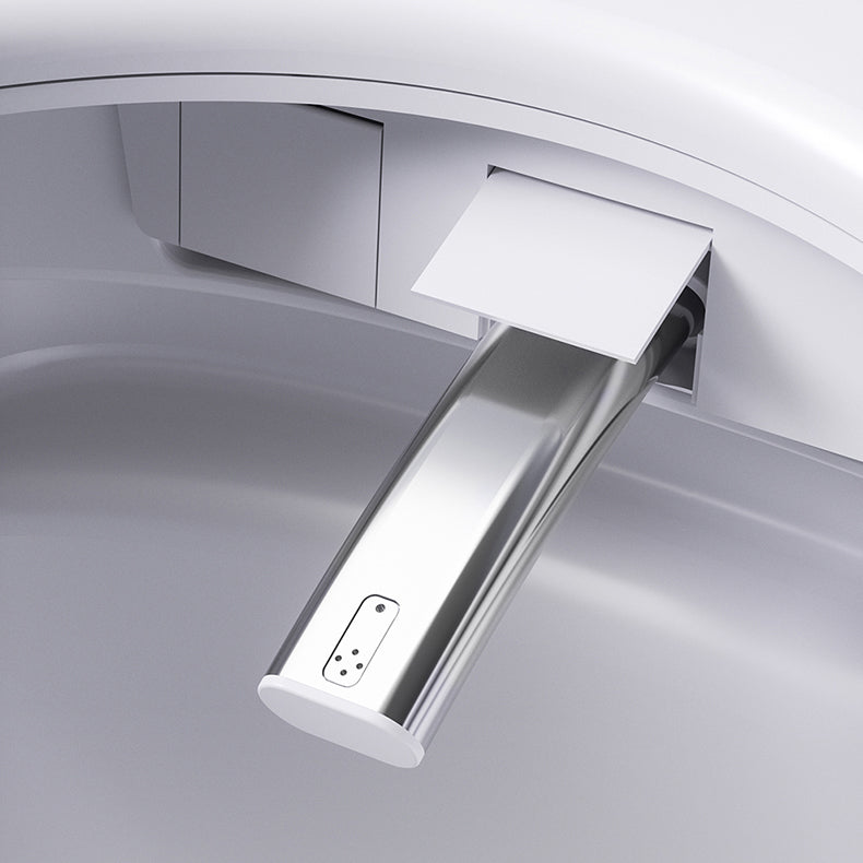 Contemporary Elongated Wall Mounted Bidet Heated Seat Wall Hung Toilet Set