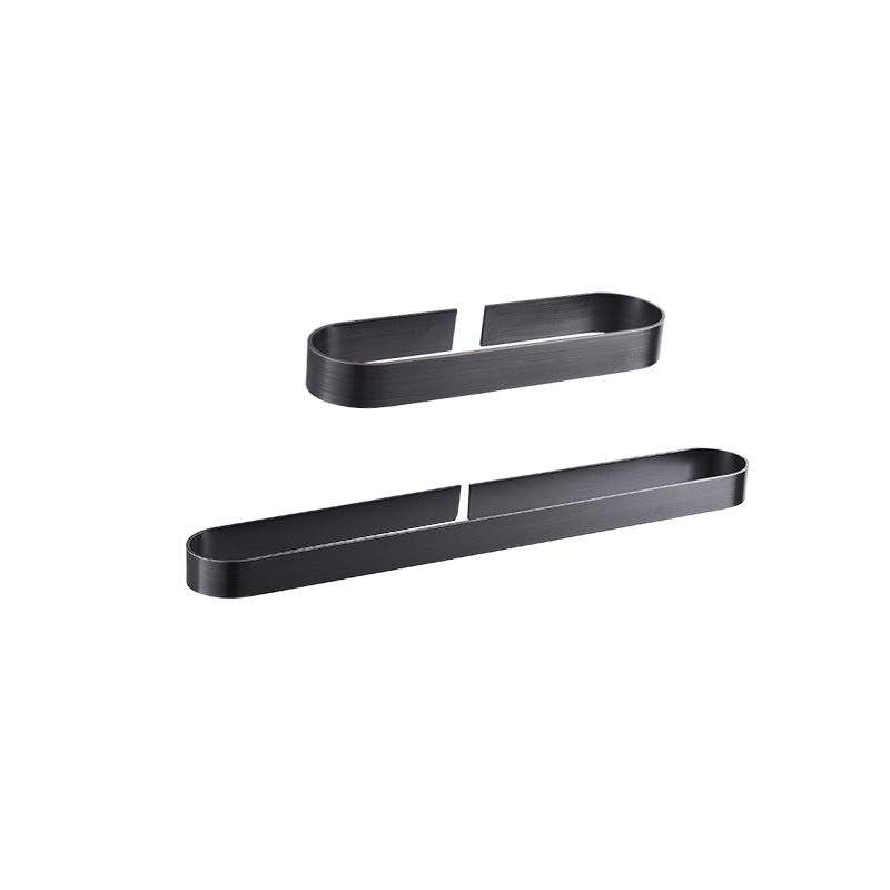 2 Piece Modern Bathroom Hardware Set in Gold/Black, Towel Bar