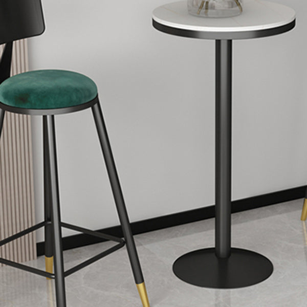 Modern Round Bar Table Set 1/3 Pcs Iron Frame Bar Table and Stools