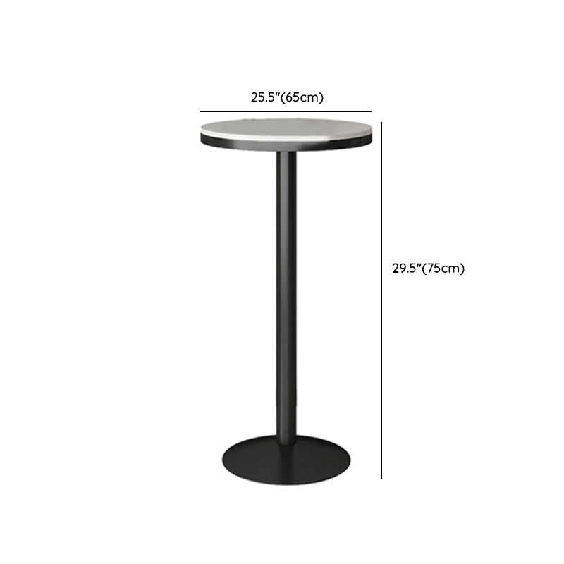 Modern Round Bar Table Set 1/3 Pcs Iron Frame Bar Table and Stools