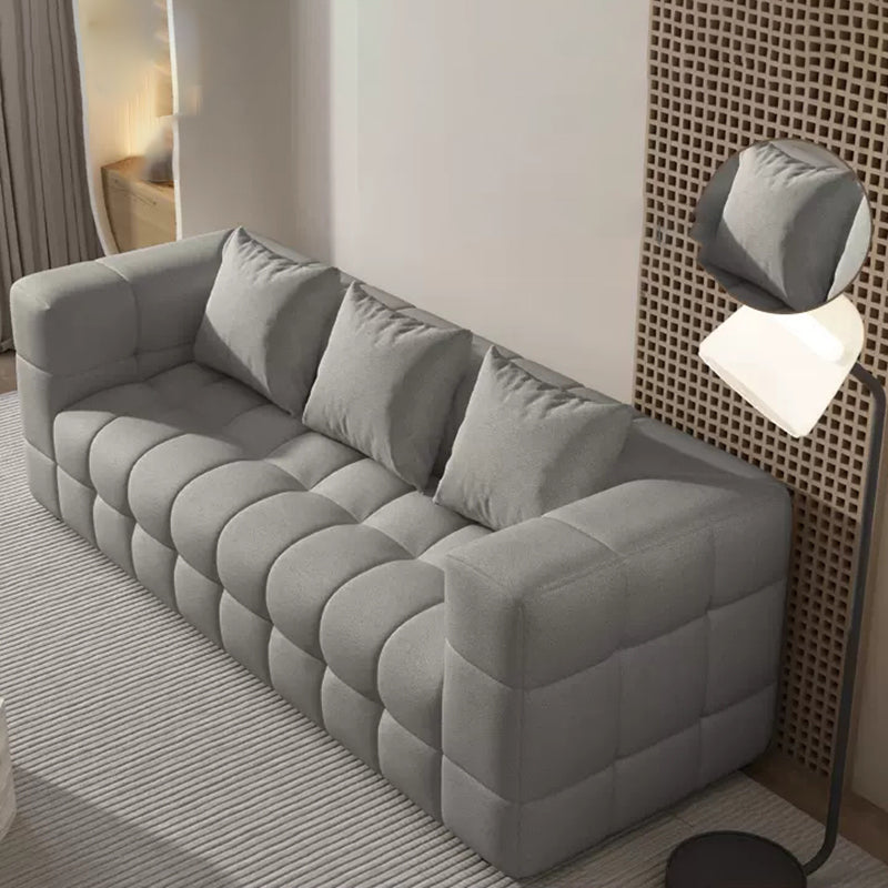 Biscuit Back Tuxedo Arm Sofa Scandinavian 25.6" H Settee with Pillows