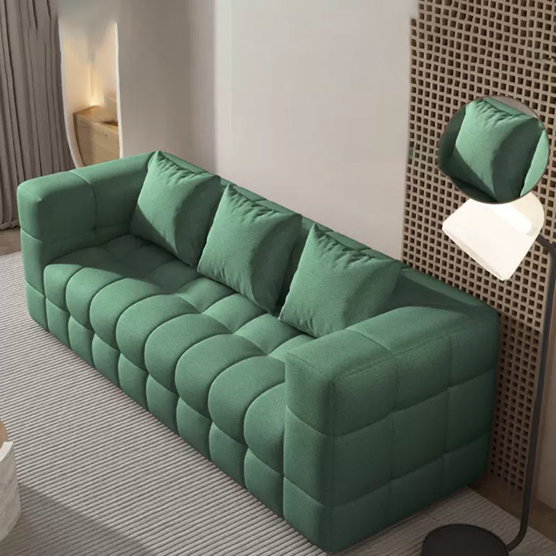 Biscuit Back Tuxedo Arm Sofa Scandinavian 25.6" H Settee with Pillows