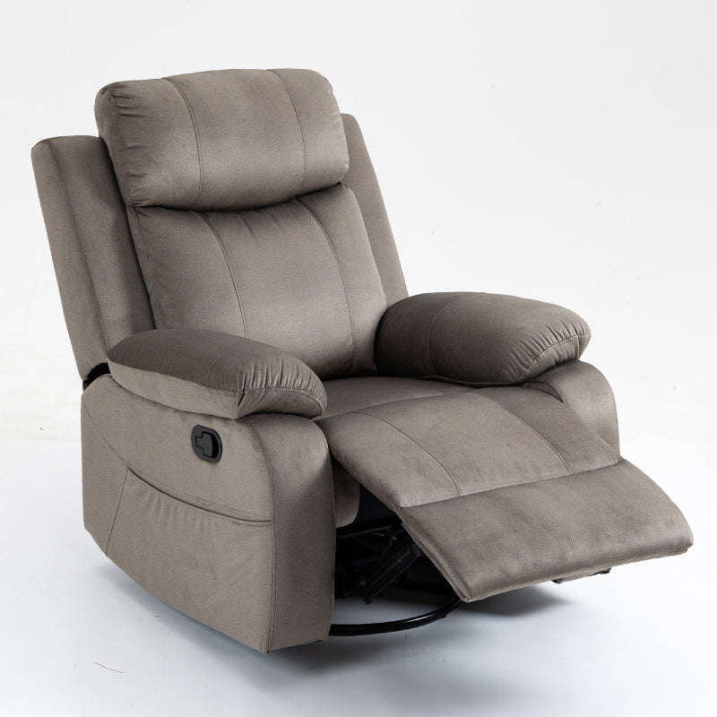 Contemporary Standard Recliner Metal Solid Color Rocker Manual-Push Botton