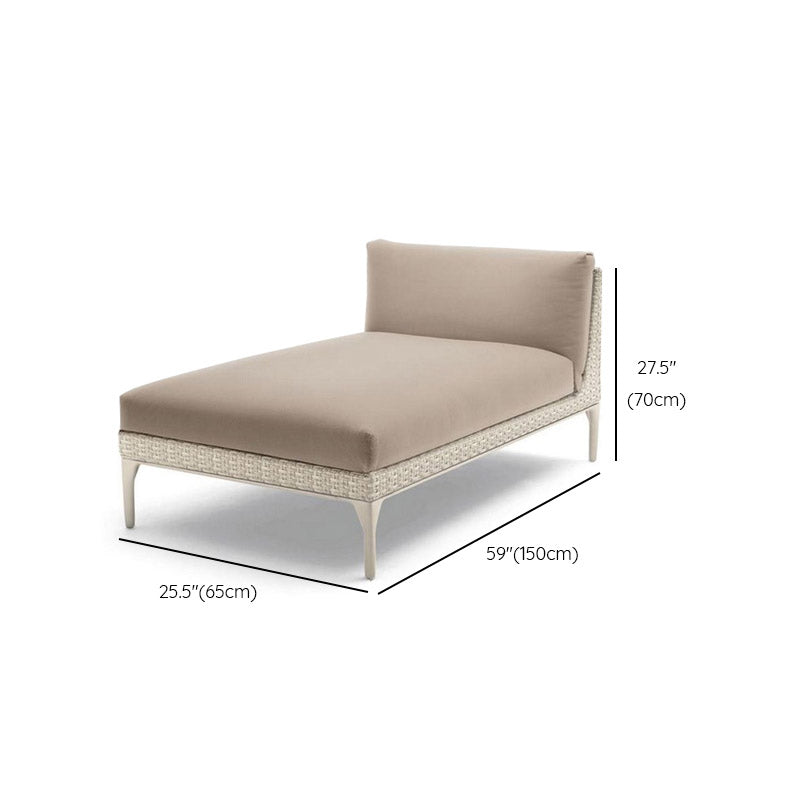 1 Piece Wicker Patio Sofa Modern UV Resistant Outdoor Patio Sofa