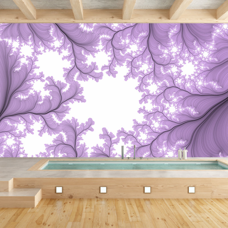 Plant Decoration Illustration Mural Mildew Resistant Wallpaper Sleeping Room Wall Mural
